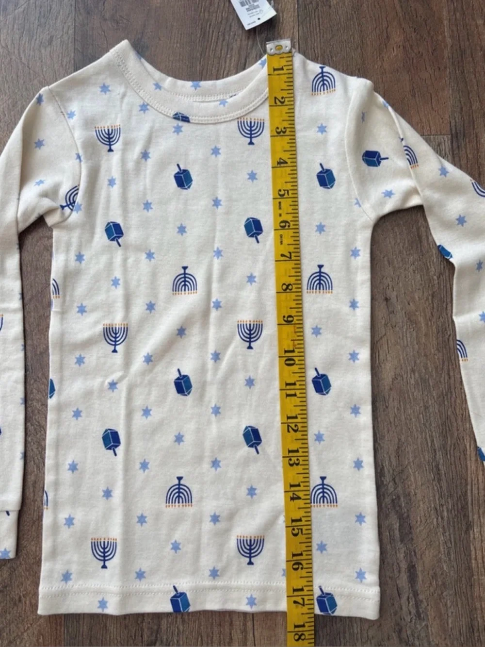 Baby Gap Organic Cotton Blue and Cream Hanukkah 2 piece Set pajamas size 5 new
